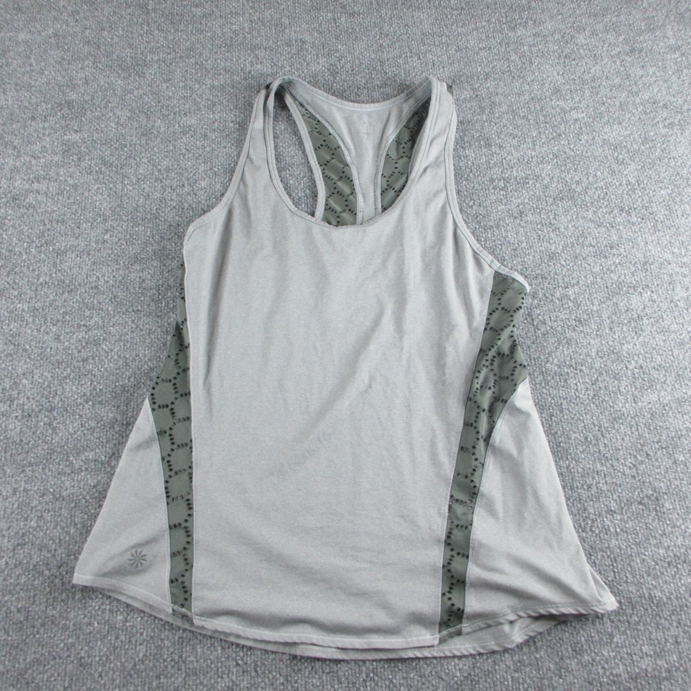 Athleta Shirt Womens M Gray Tank Top Racerback Sleeveless Pullover Stretch